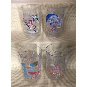 McDonalds Walt Disney 25th Anniversary Remeber The Magic Set Of 4 Glasses.